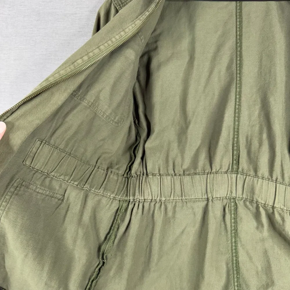 Knox Rose Womens Utility Jacket‎ Size Small Green Cargo Military Outerwear